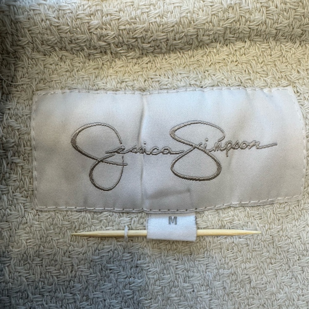 Jessica Simpson Cream Textured Jacket - Picture 2 of 7